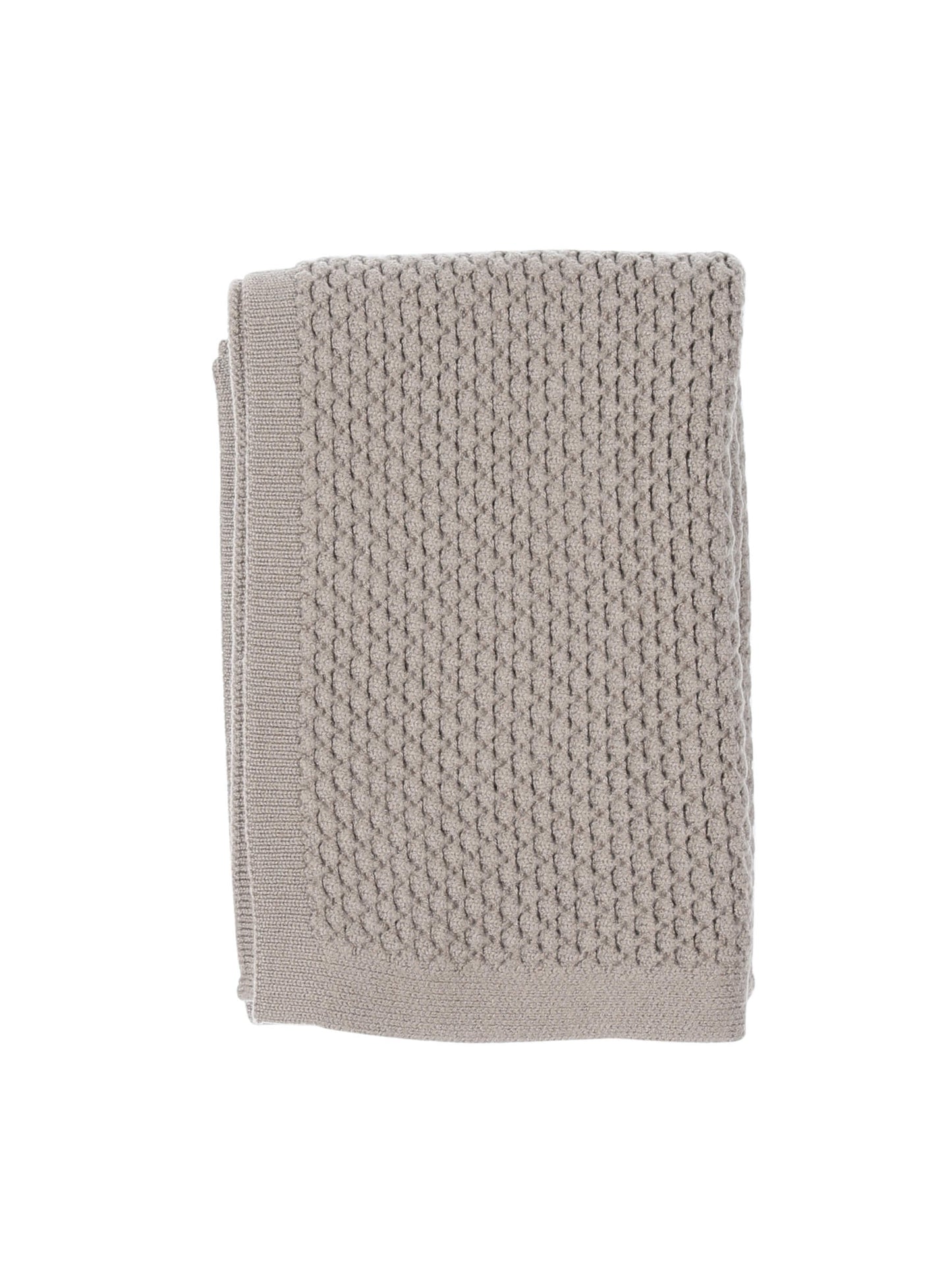Nui Organics Koha Merino Baby Blanket in Sparrow — textured knit 100% merino wool baby blanket.