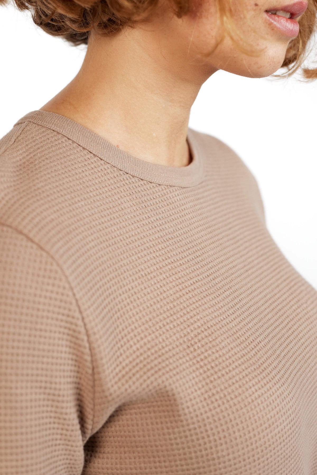 Women's Fat Waffle Crew Stucco