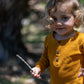 Waffle Baby Henley Bronze