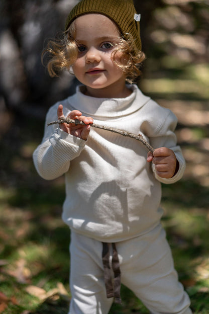 Waffle Baby Skivvy Bone