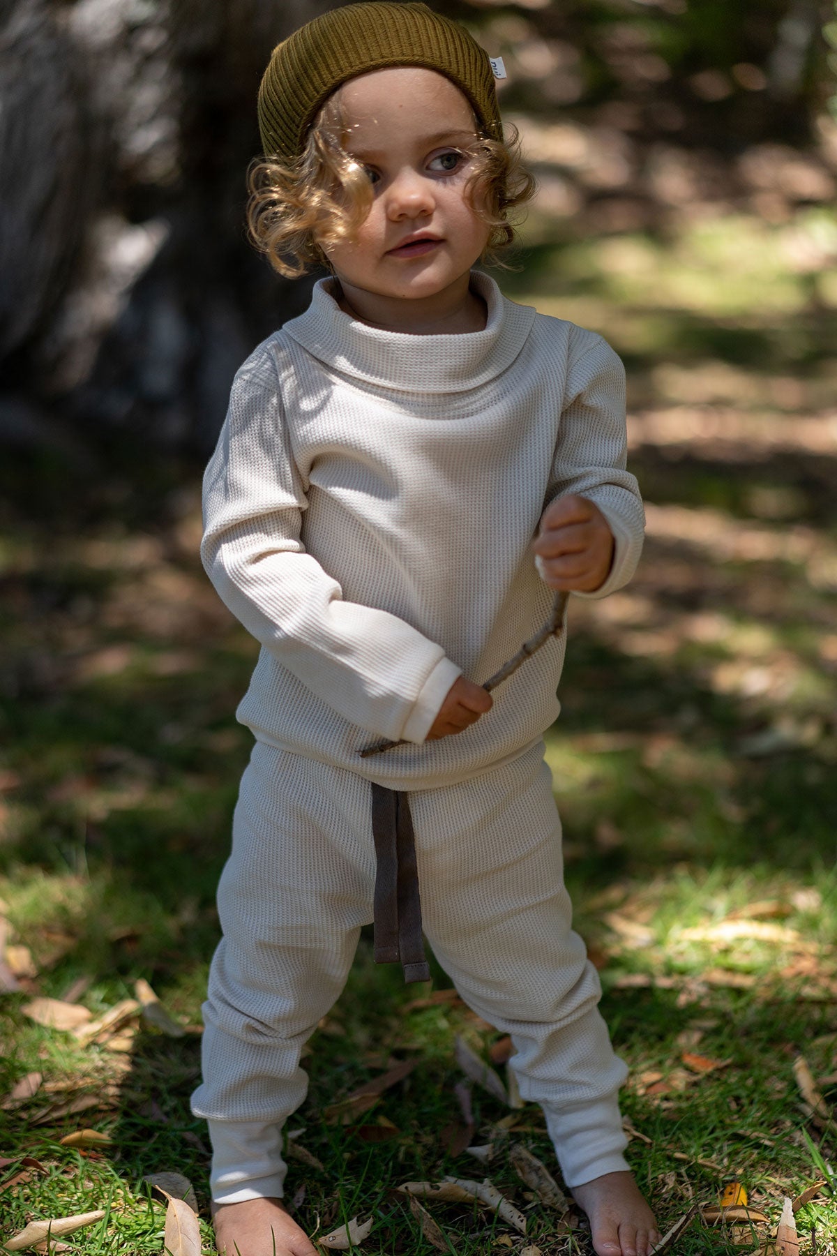 Waffle Baby Skivvy Bone
