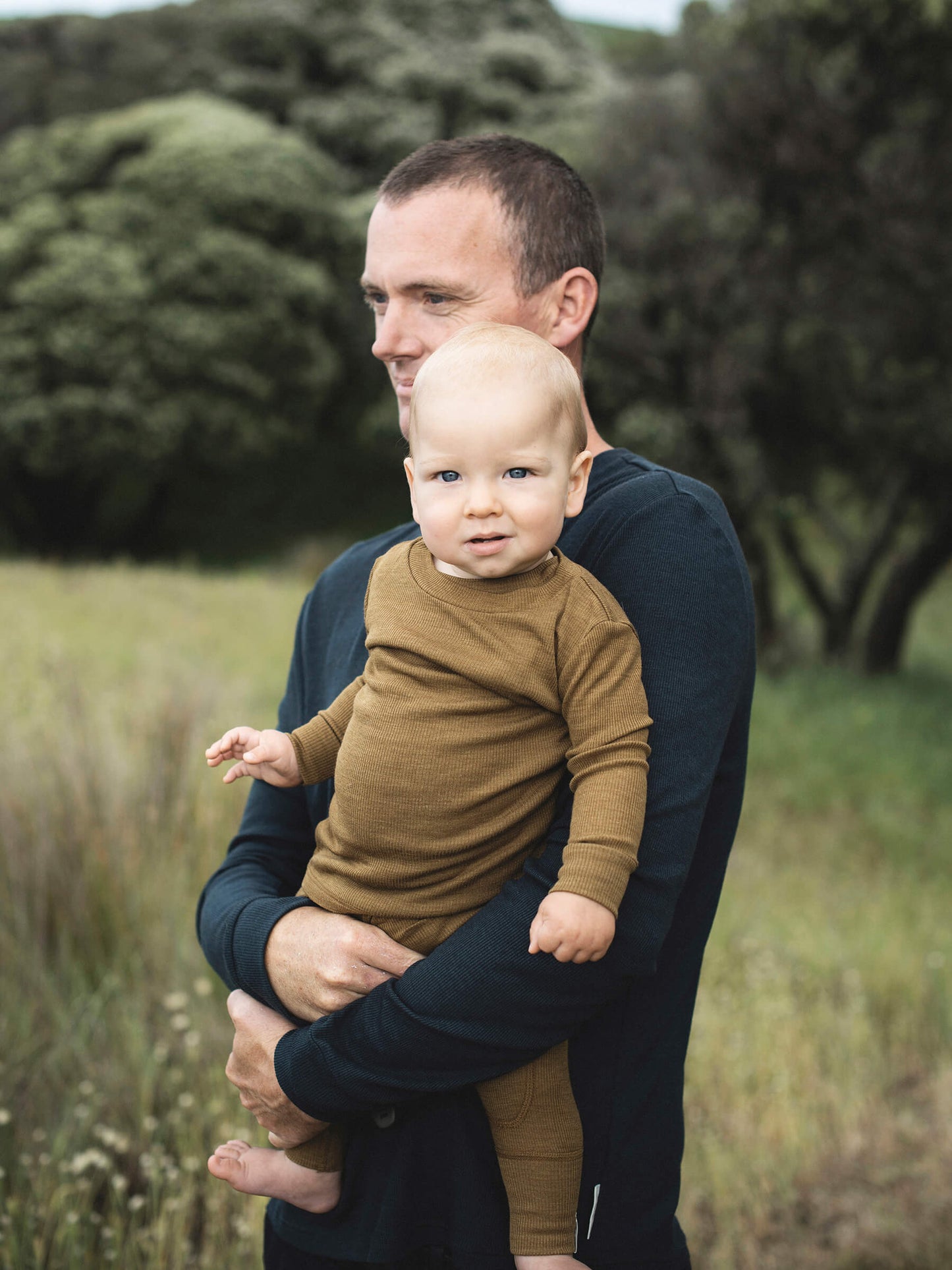 Baby MerinoSilk Crew Kelp