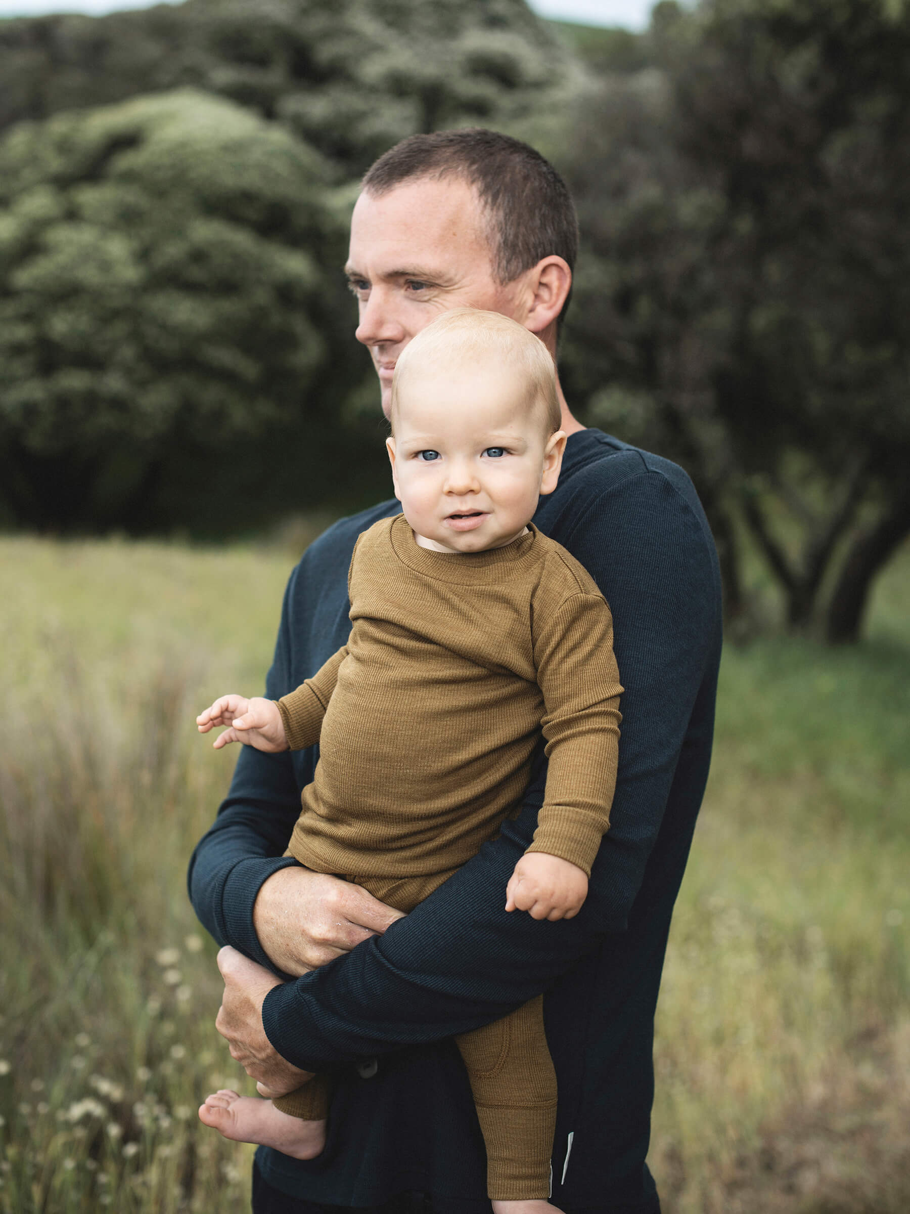 Baby MerinoSilk Crew Kelp
