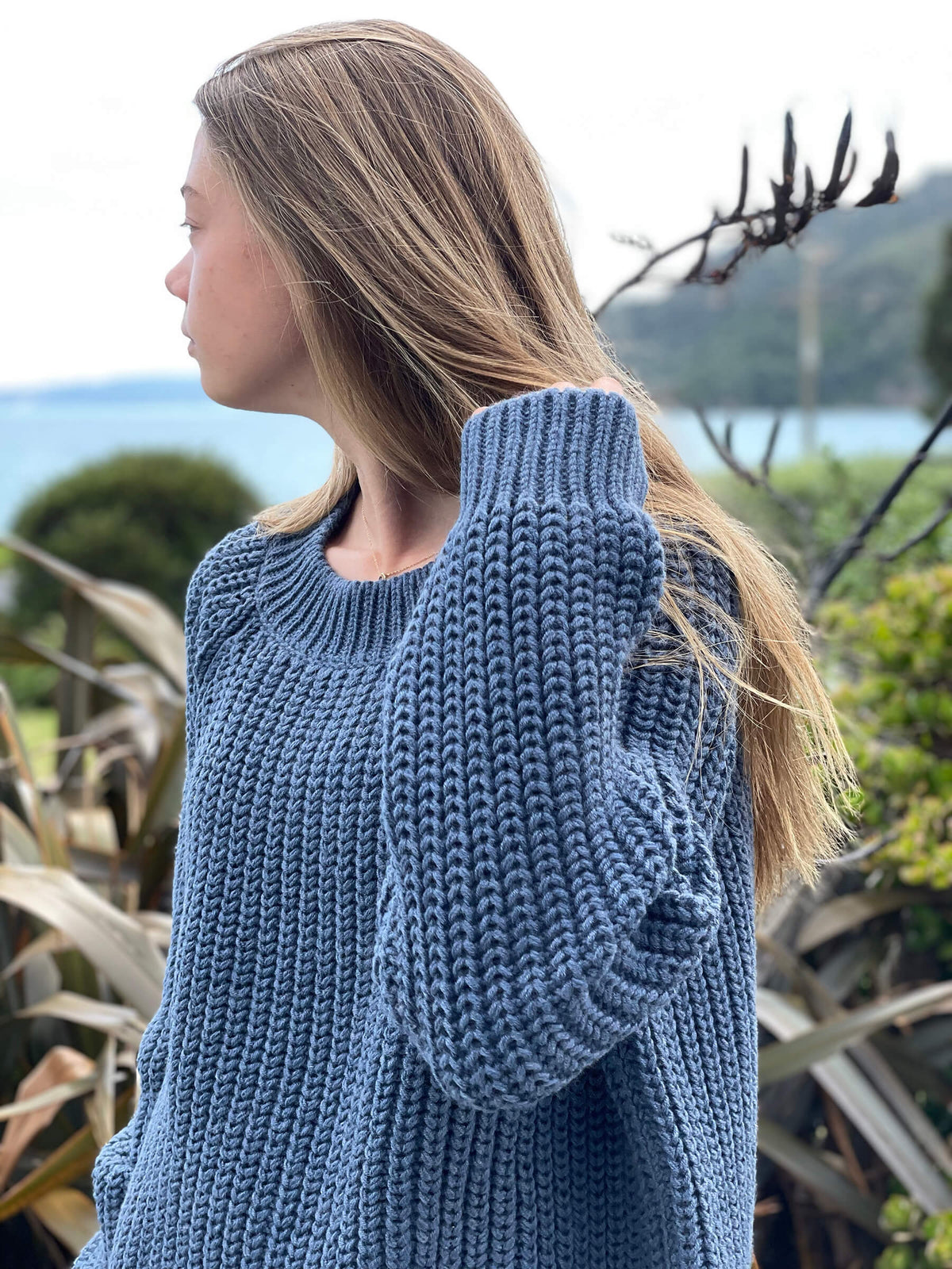 Adult's Fishline Sweater Denim