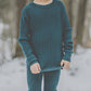 Knit Leggings Deep Sea