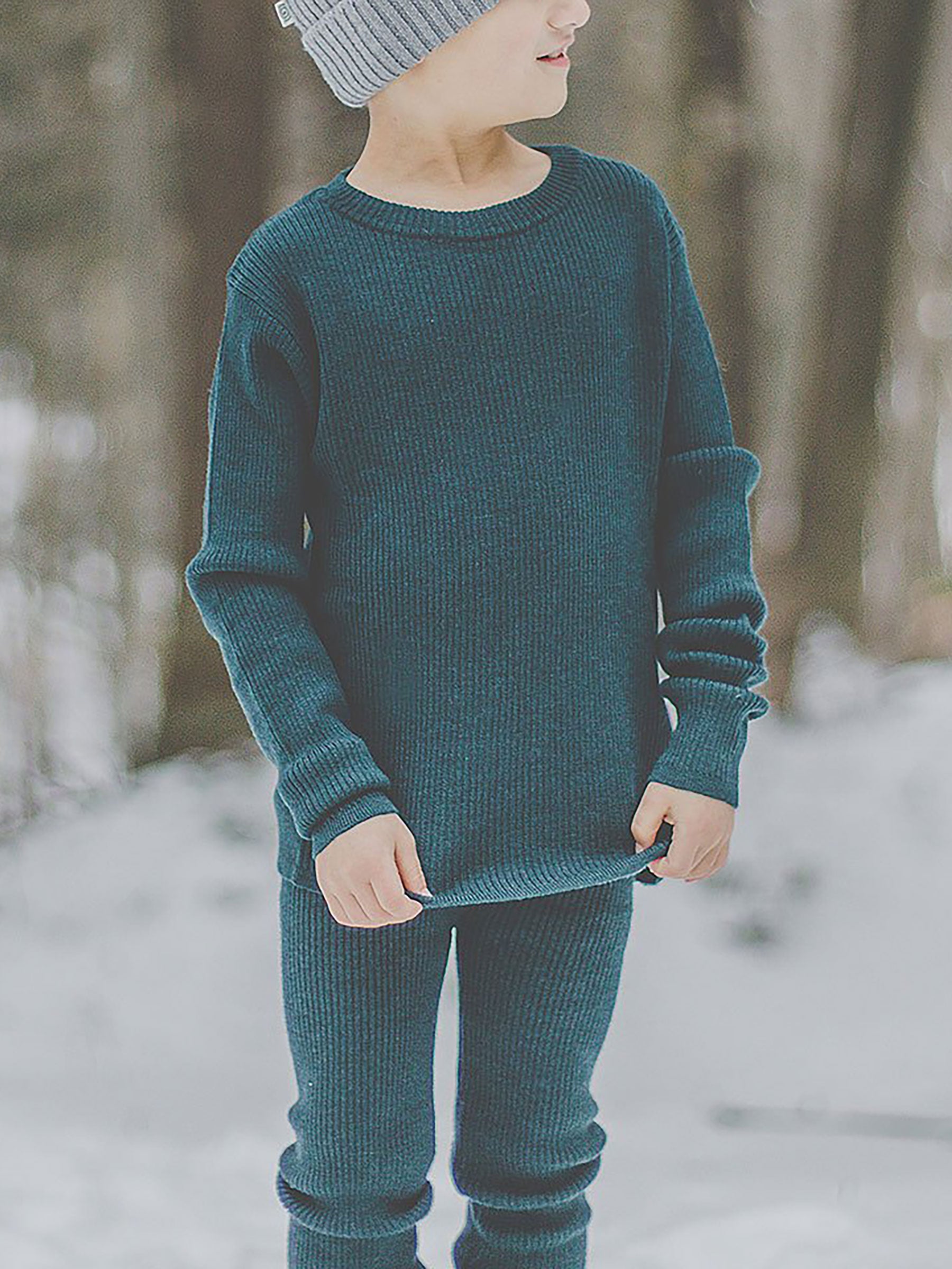 Knit Leggings Deep Sea
