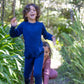 Child Knit Leggings Navy