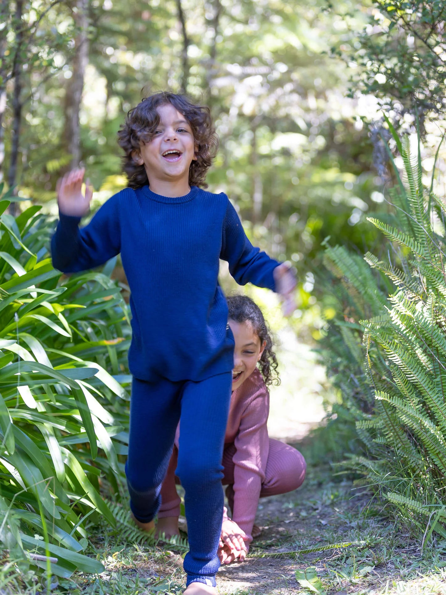 Child Knit Leggings Navy
