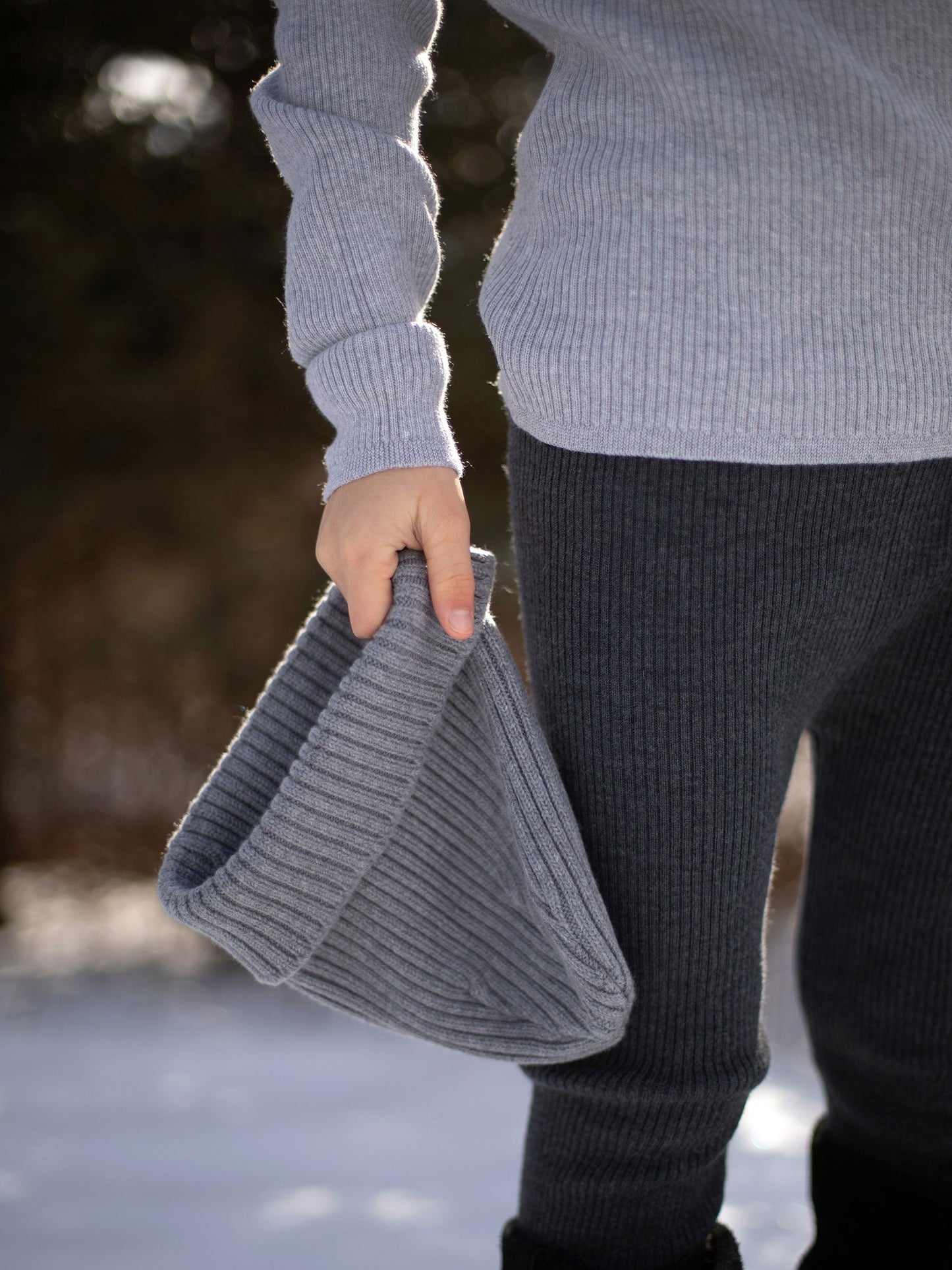 Knit Leggings Charcoal