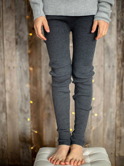 Knit Leggings Charcoal