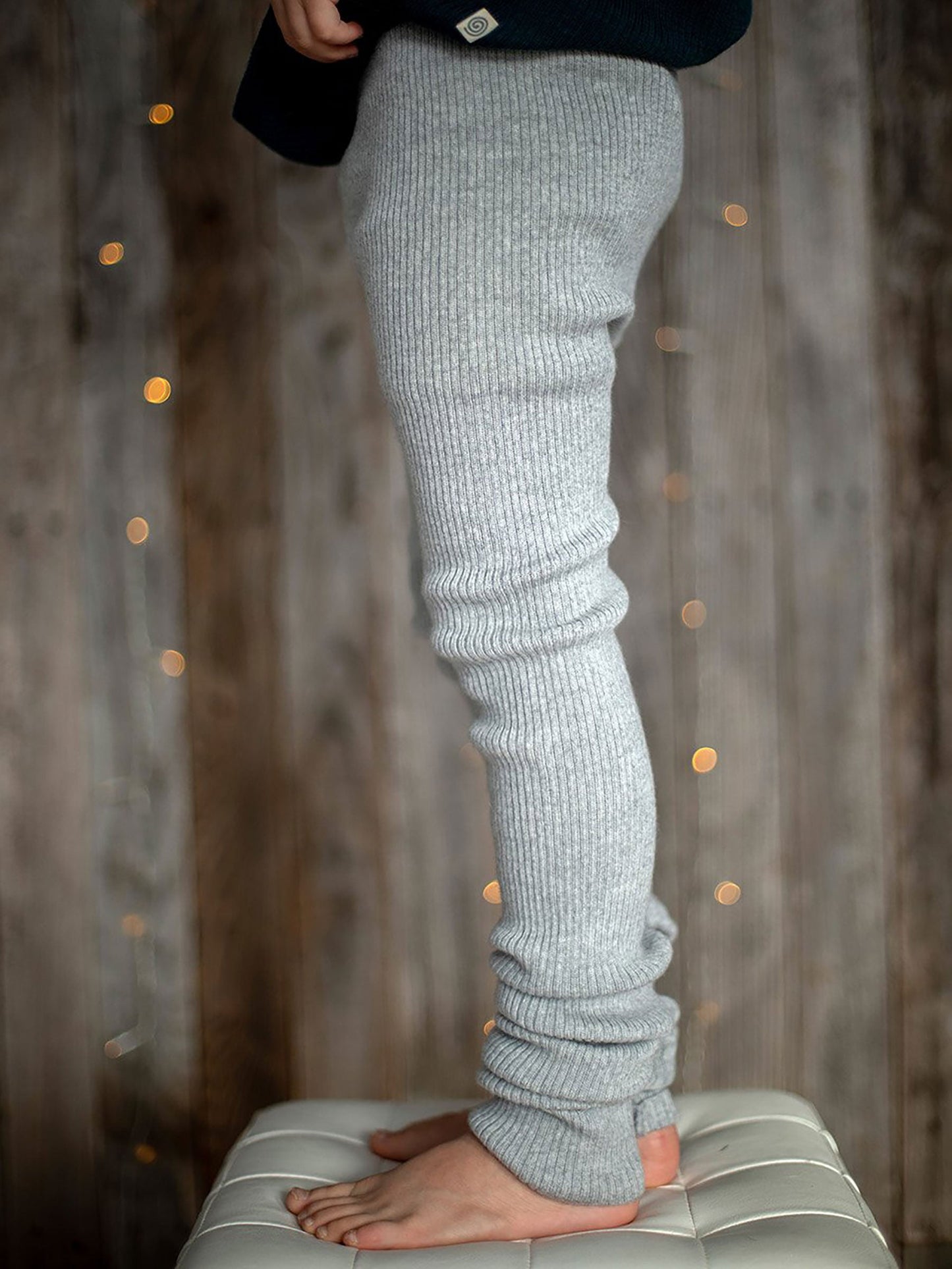 Knit Leggings Silver