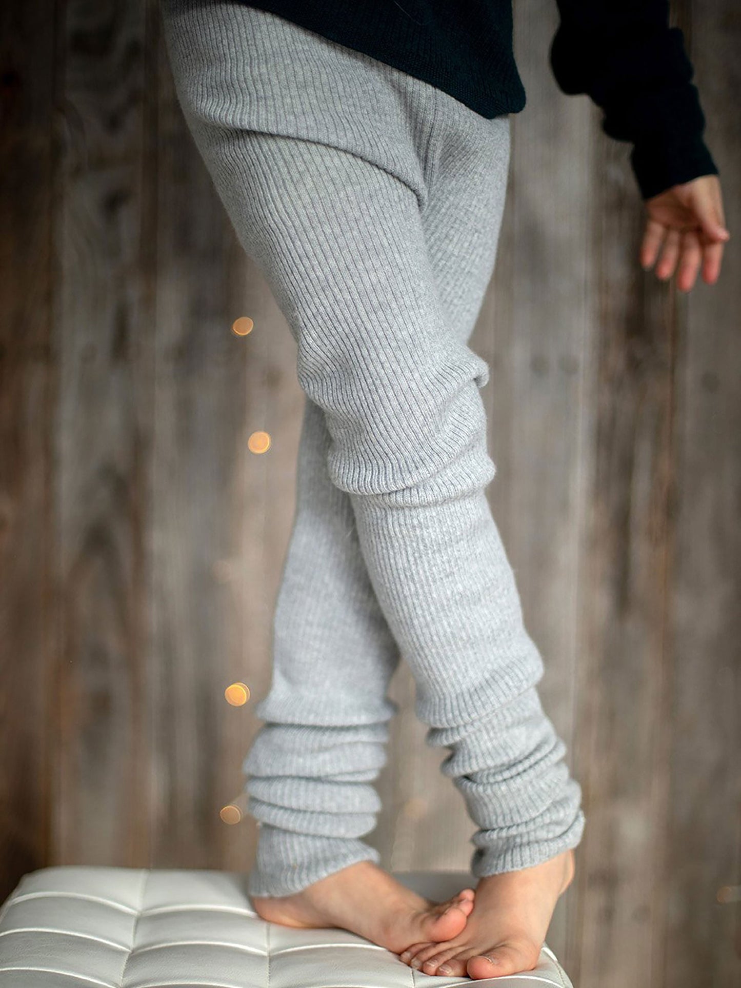 Knit Leggings Silver