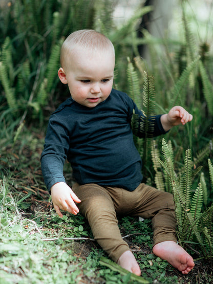 MerinoSilk Infant Nat Tee Charcoal