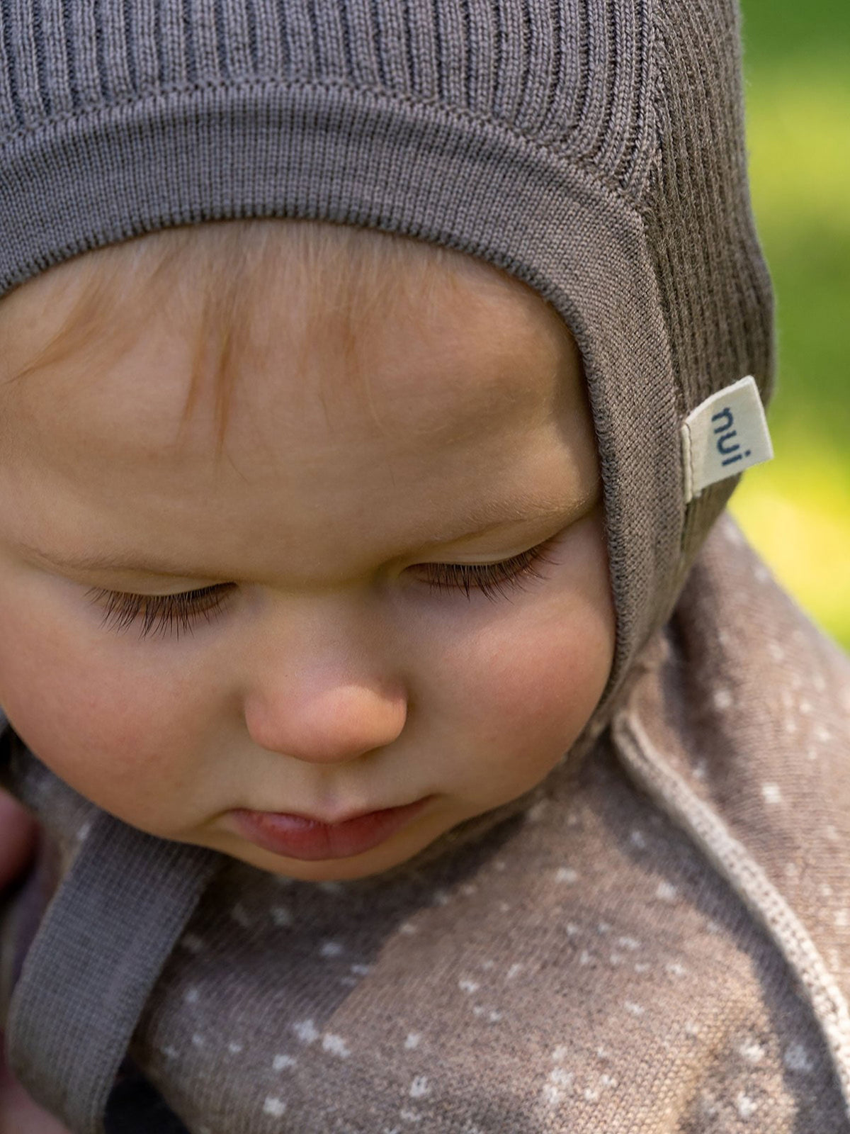 Rib Knit Pilot Cap Stone