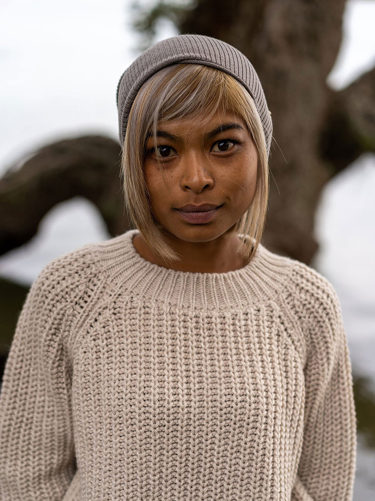 Adult's Potae Beanie Stone