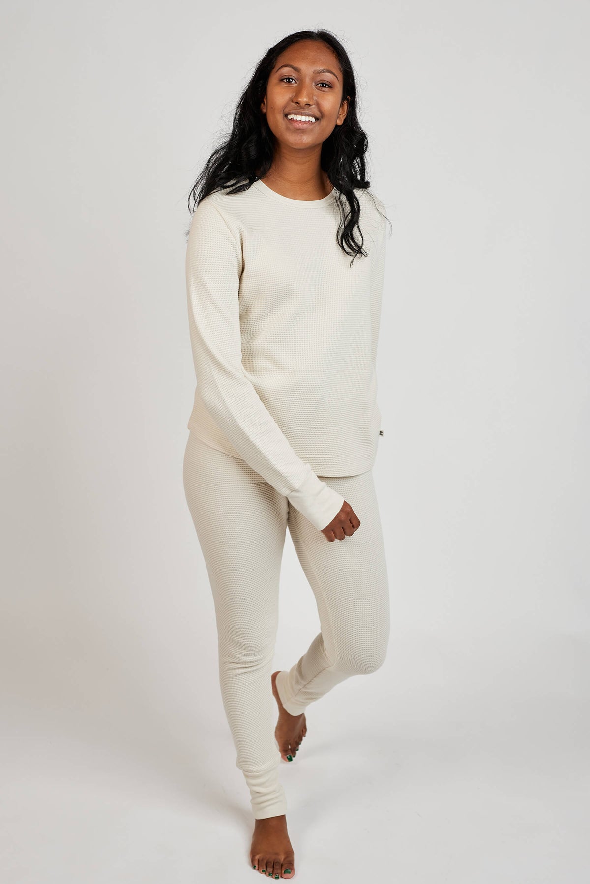 Women's Fat Waffle Leggings Bone