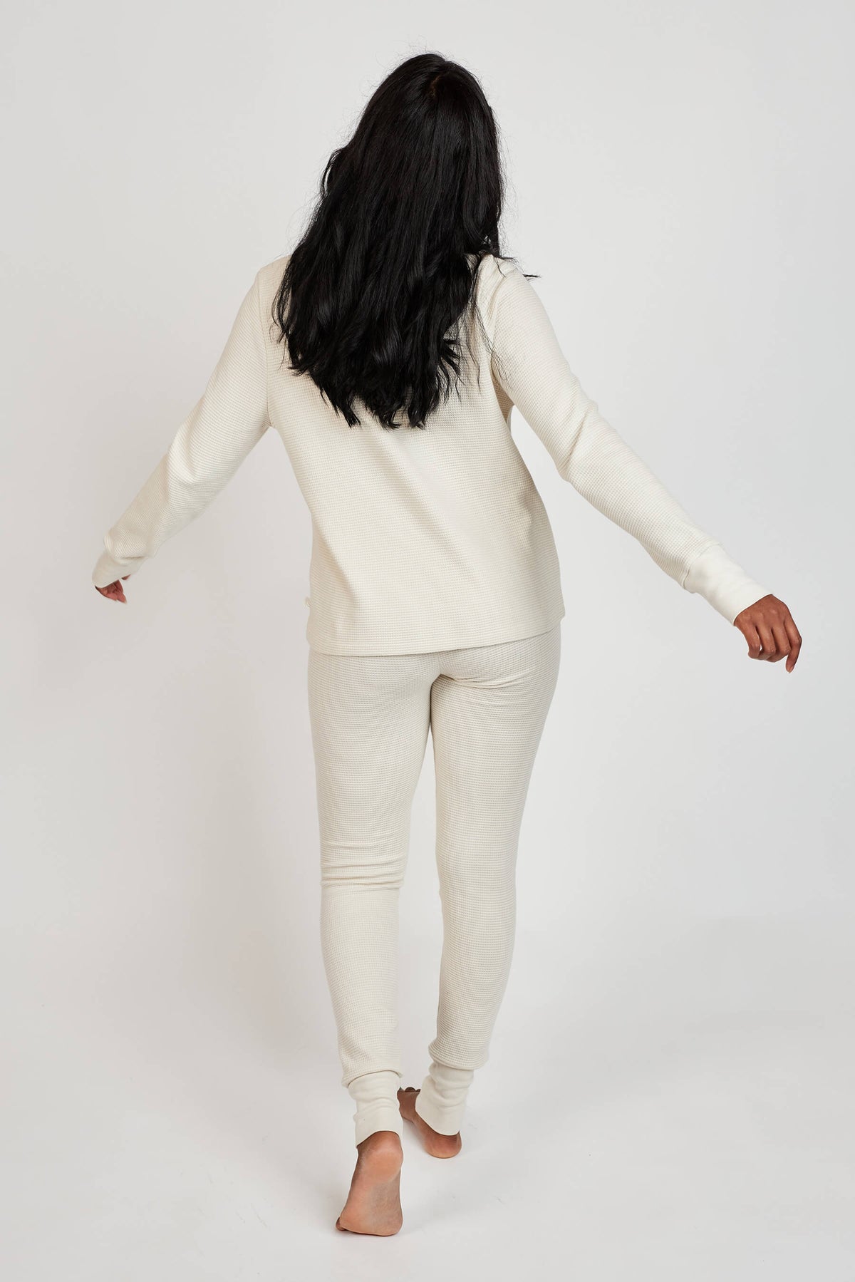 Women's Fat Waffle Crew Bone