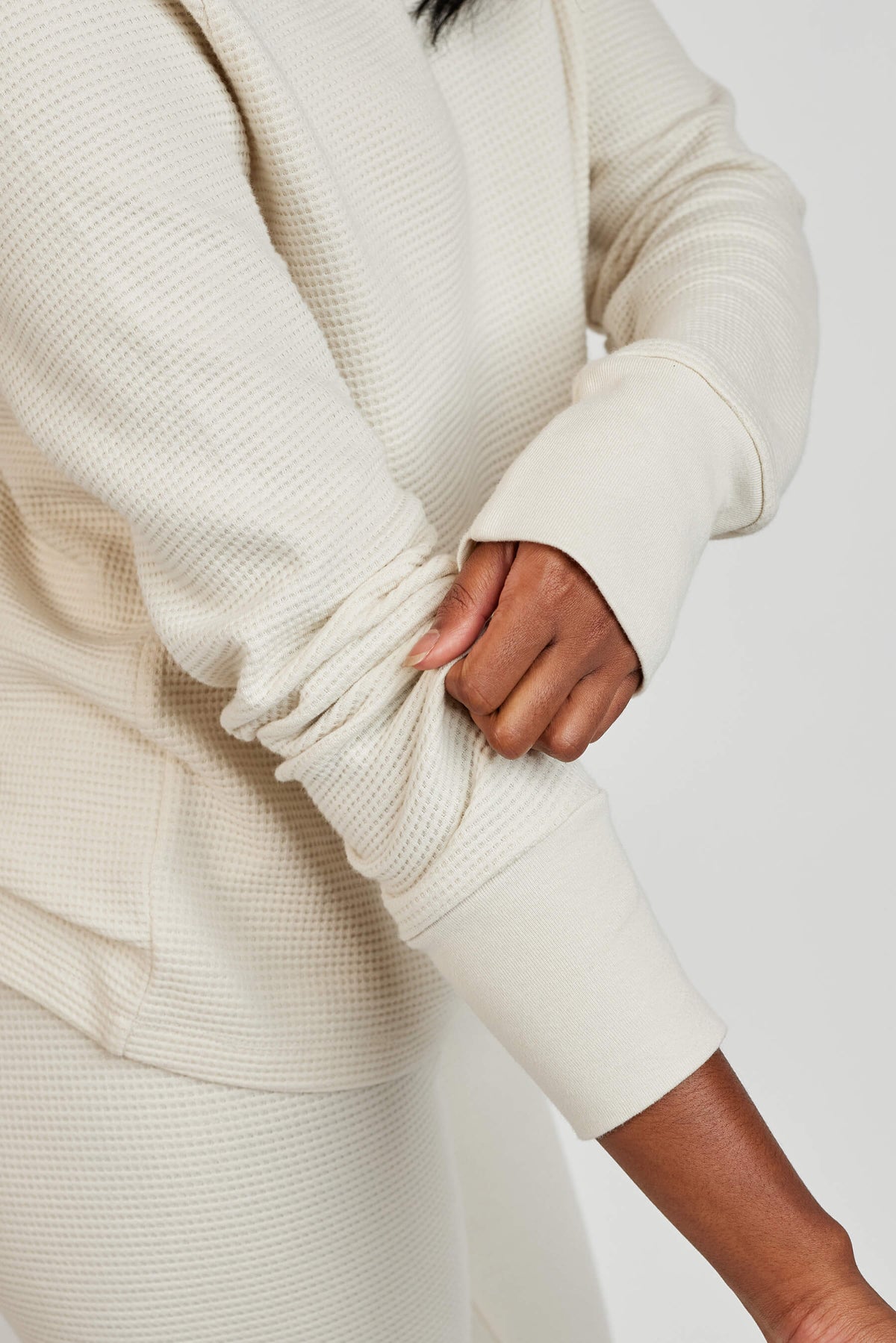 Women's Fat Waffle Crew Bone