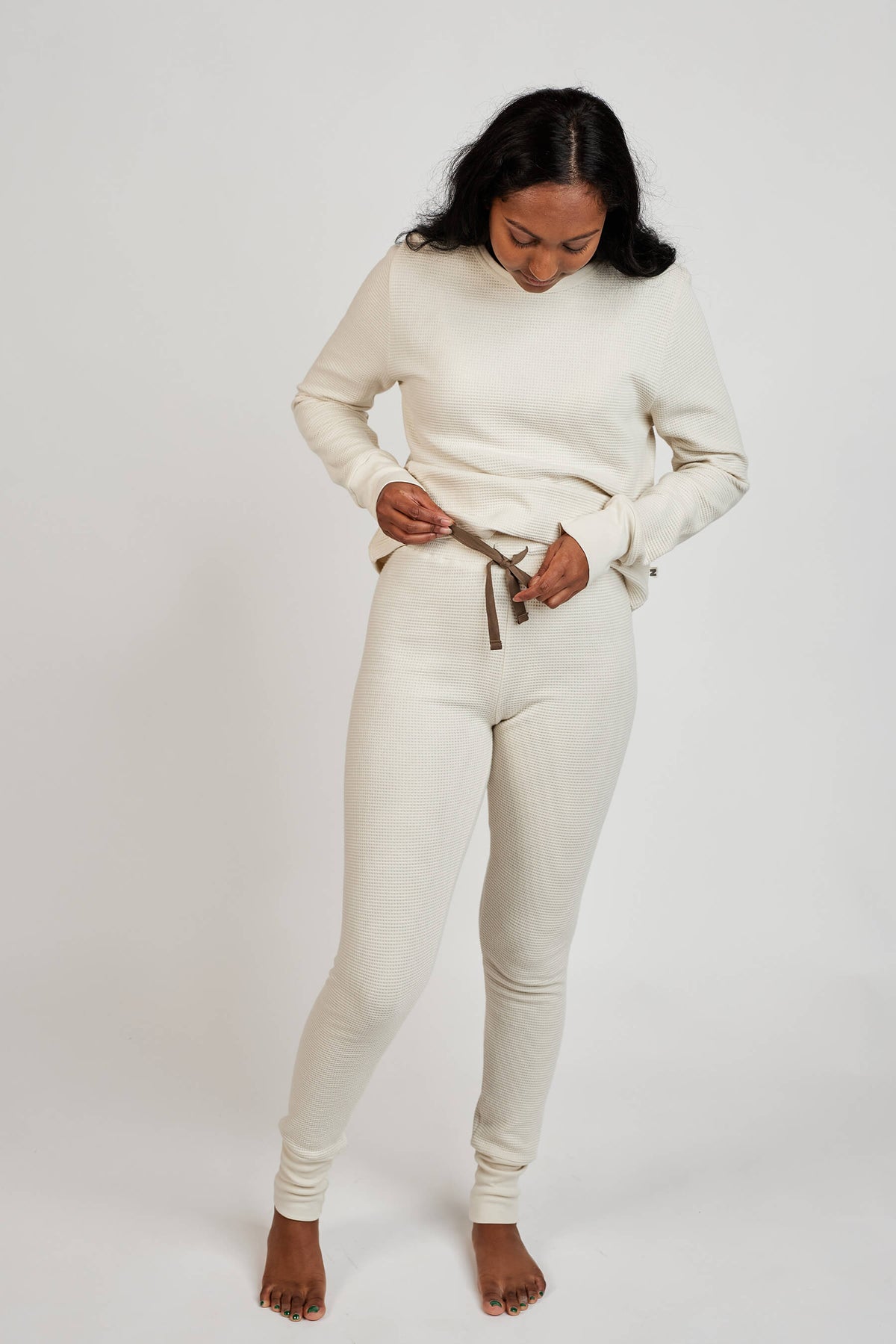Women's Fat Waffle Leggings Bone
