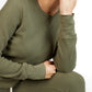 Women's Fat Waffle Crew Moss