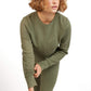 Women's Fat Waffle Crew Moss