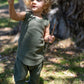 Waffle Baby Singlet Moss