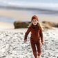 Child Knit Leggings Rust