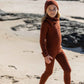 Child Knit Leggings Rust
