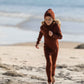 Child Knit Leggings Rust