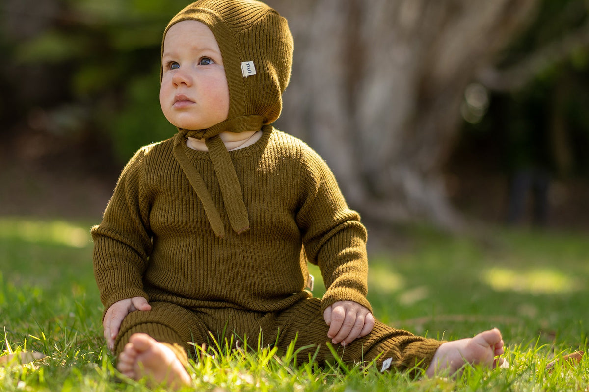 Rib Knit Pilot Cap Kelp