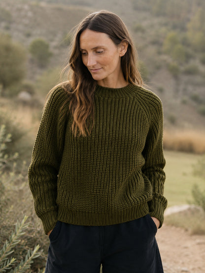 Women's Fishline Sweater Kelp