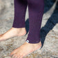 Child Knit Leggings Plum
