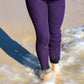 Child Knit Leggings Plum