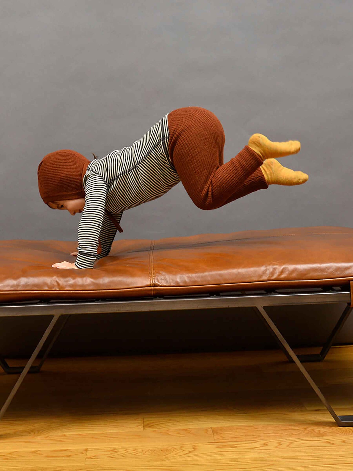 Child Knit Leggings Rust