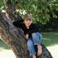 Child Tihoi Merino Crew Black