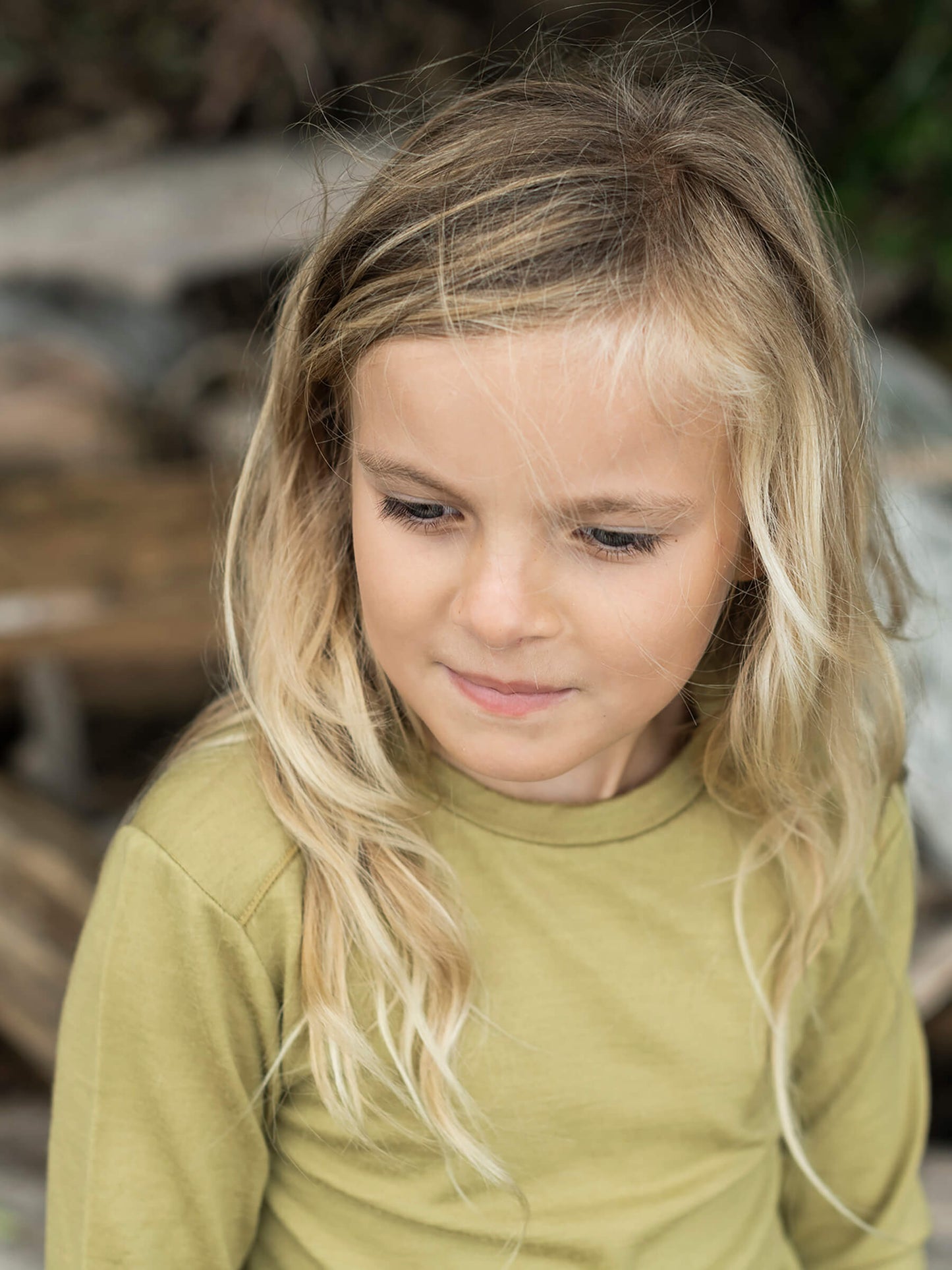 Child Tihoi Merino Crew Willow