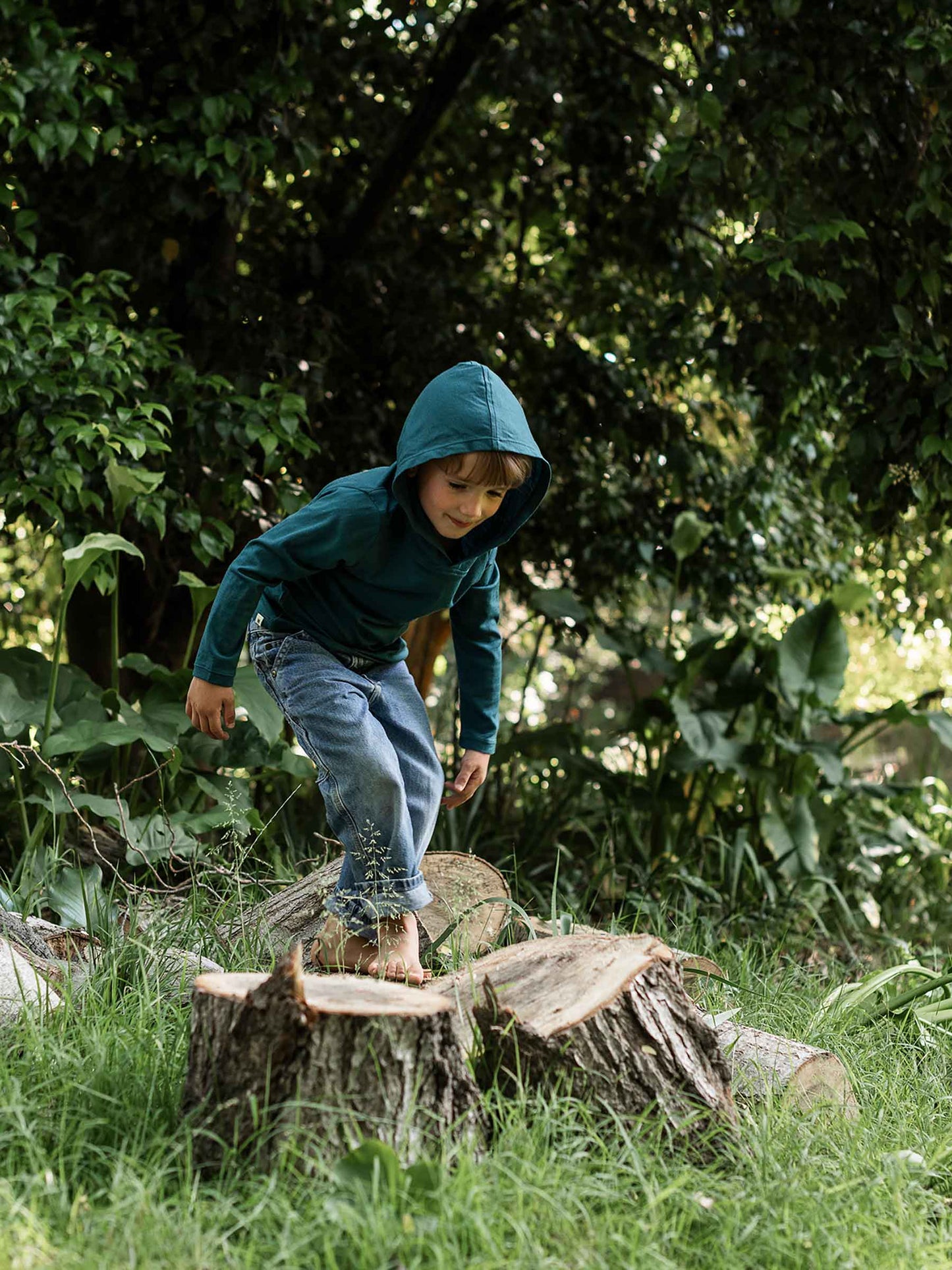 Child Trailhead Merino Hoodie Deep Sea
