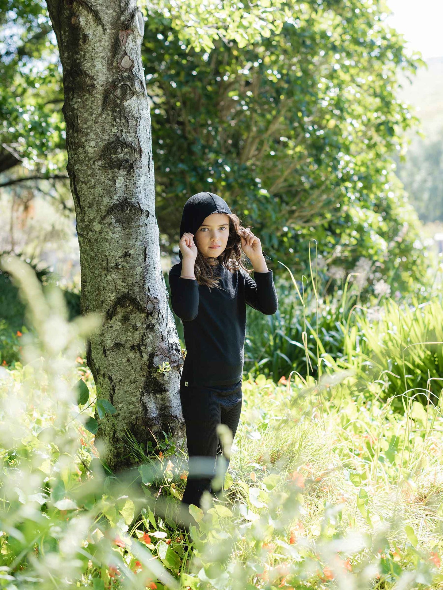 Child Trailhead Merino Hoodie Black
