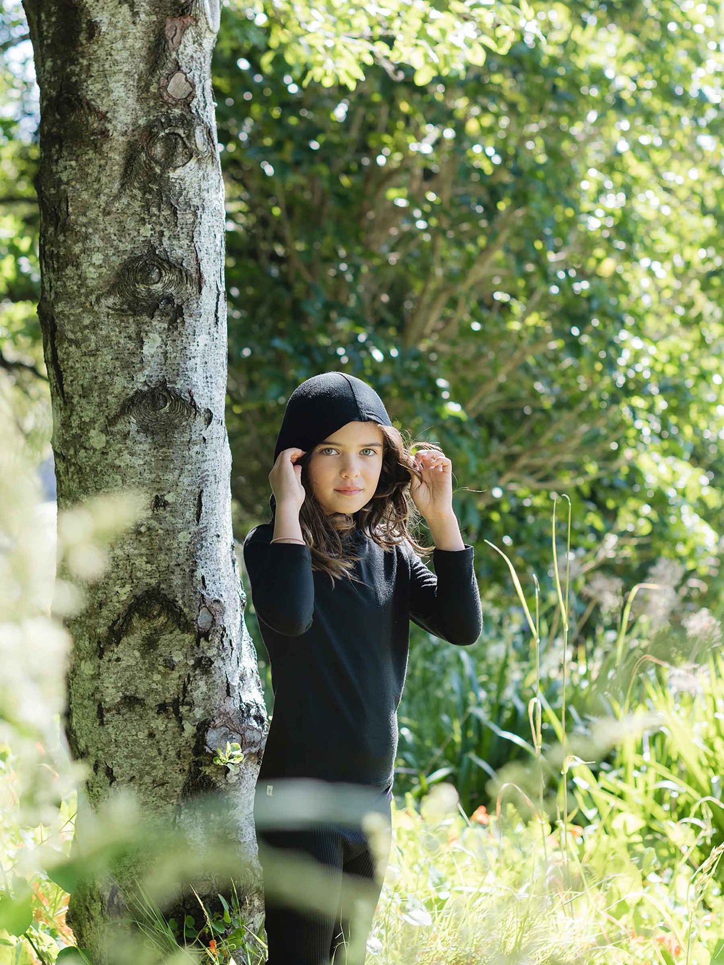 Child Trailhead Merino Hoodie Black