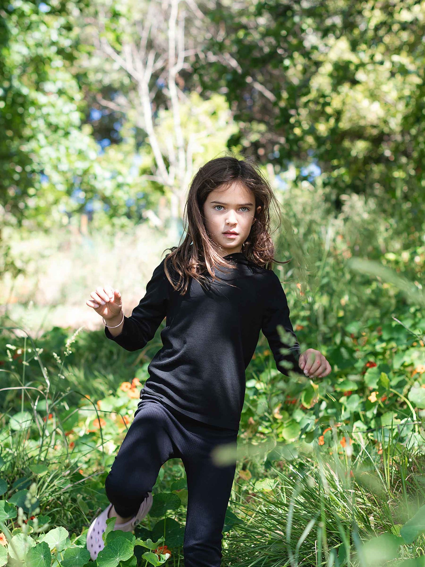 Child Trailhead Merino Hoodie Black