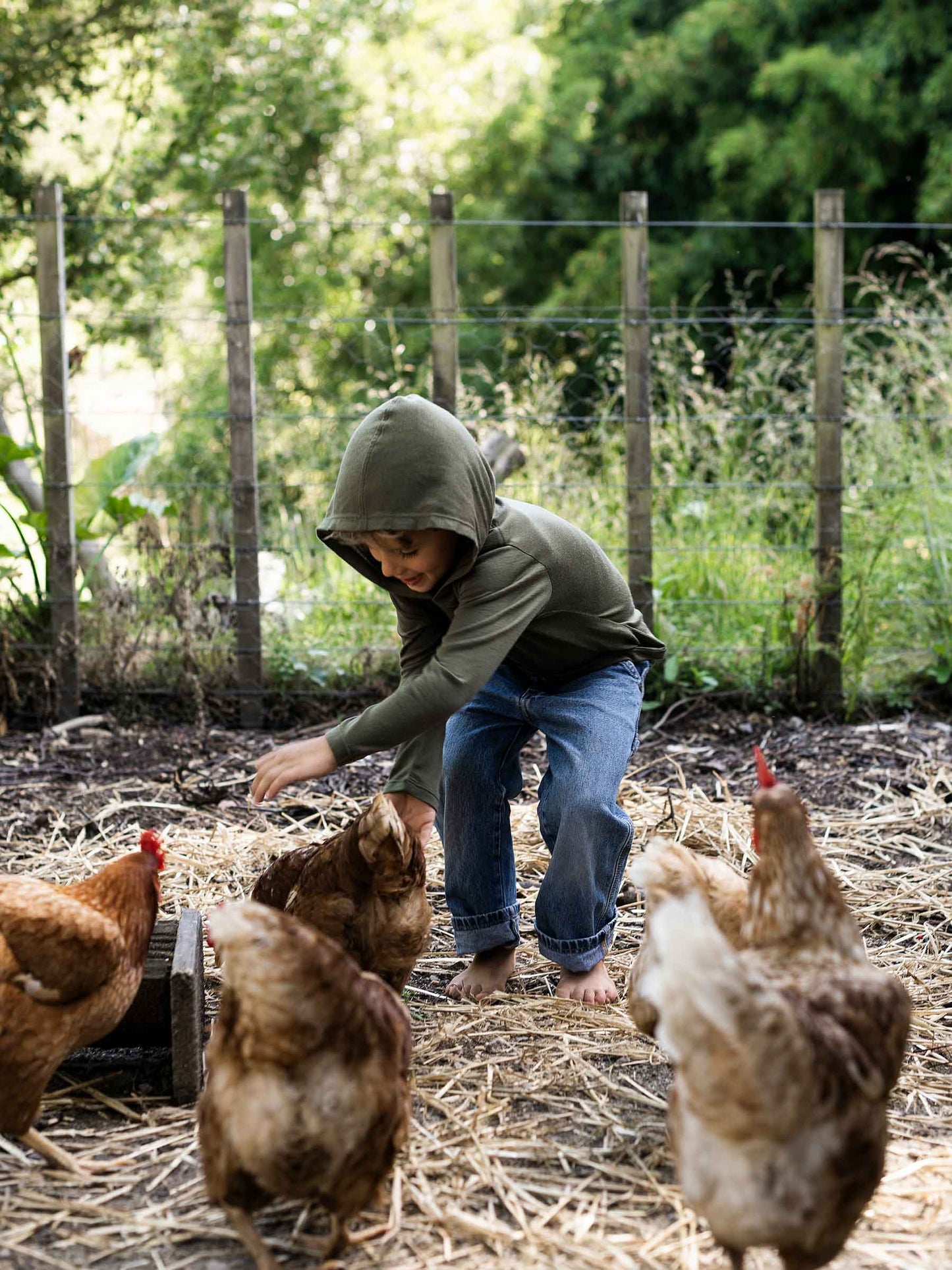 Child Trailhead Merino Hoodie Moss