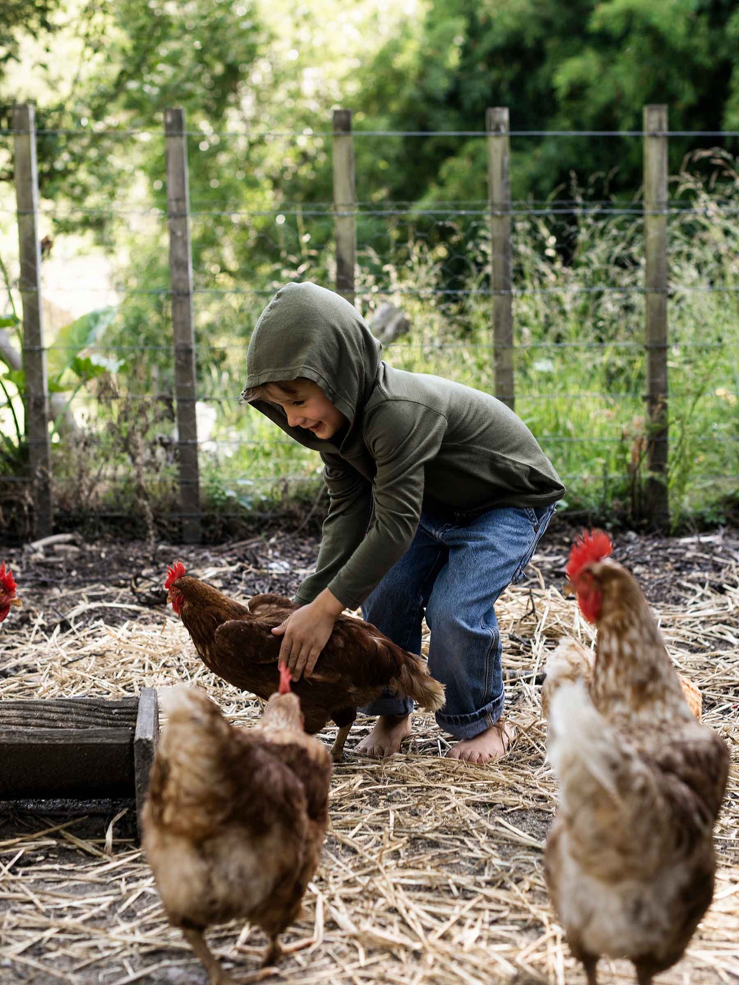 Child Trailhead Merino Hoodie Moss
