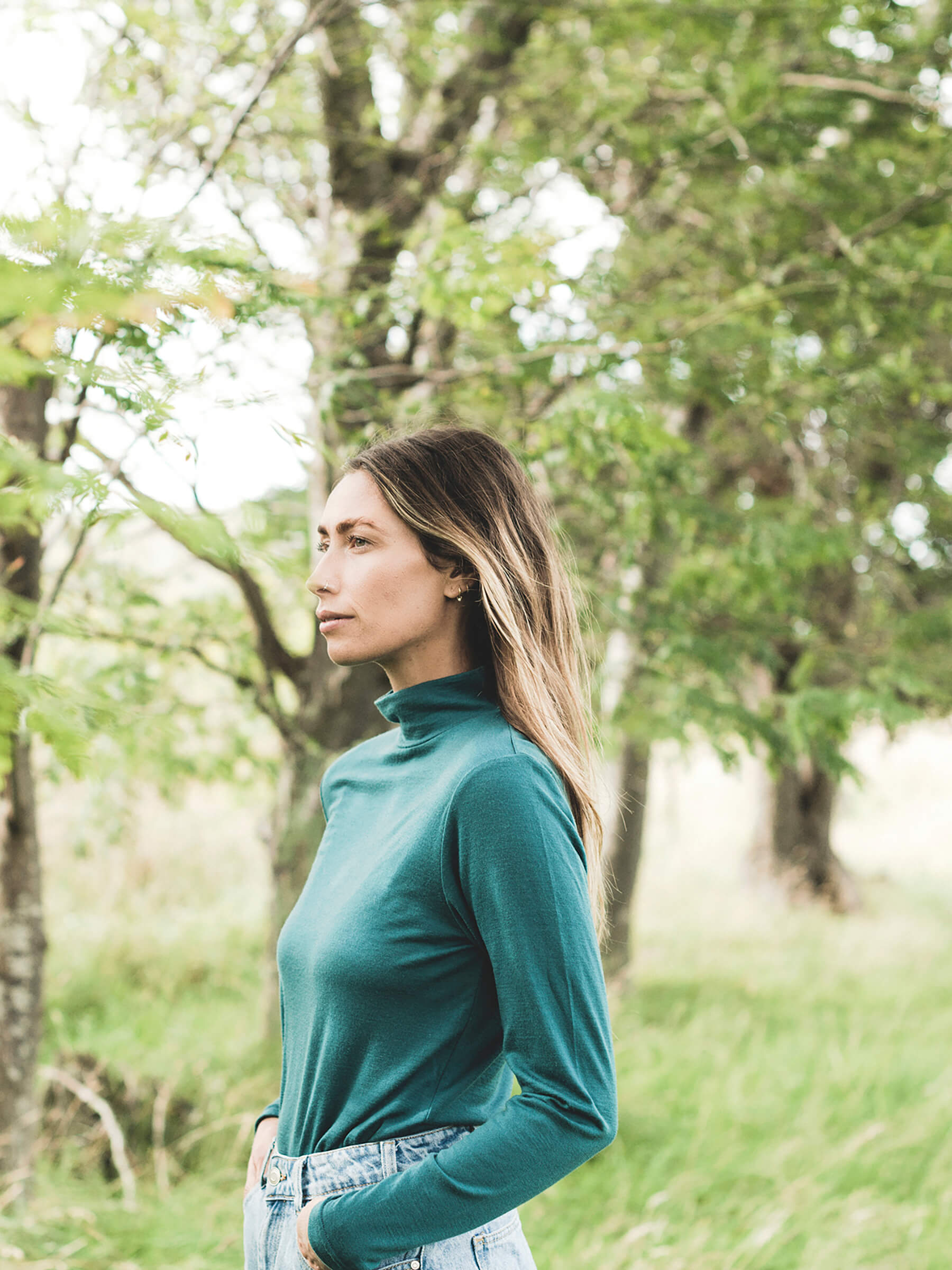 Women's Opua Mockneck Deep Sea
