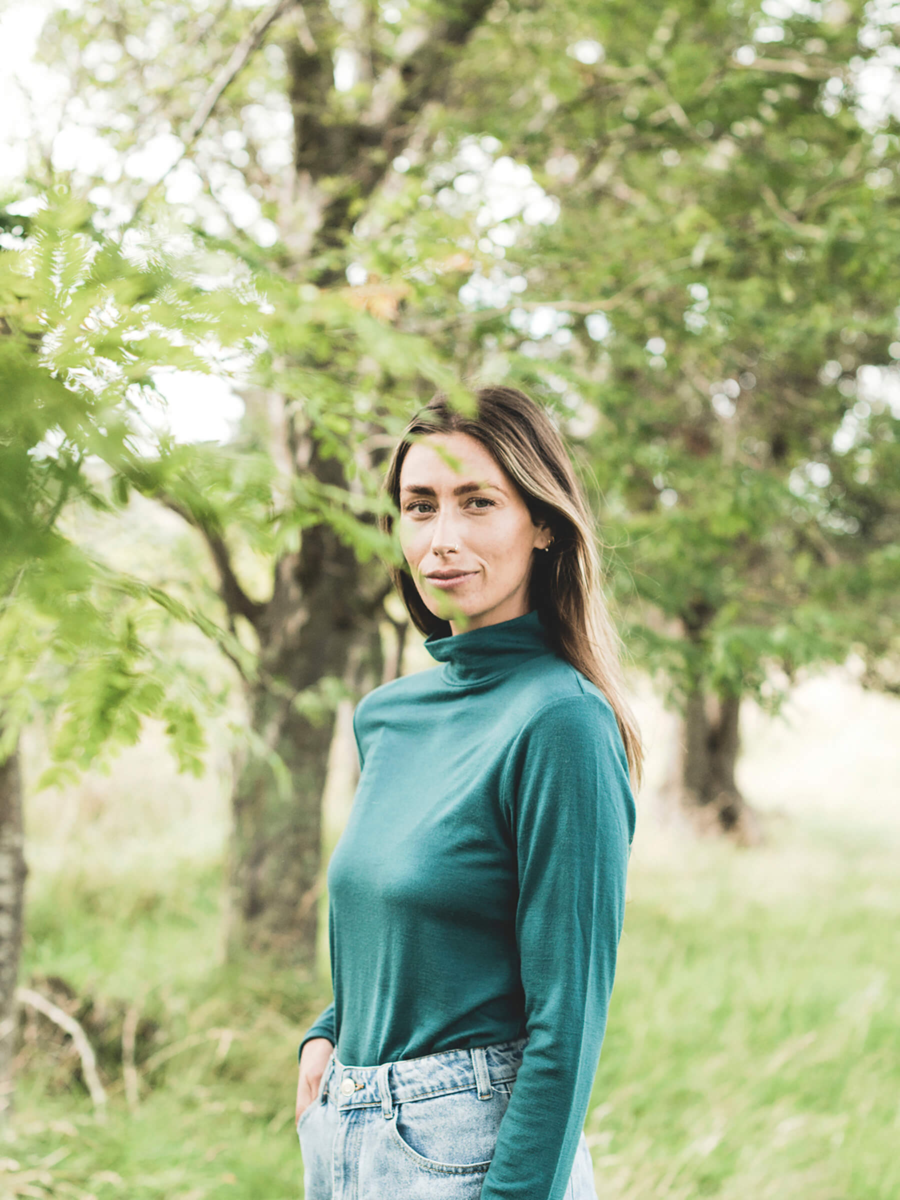 Women's Opua Mockneck Deep Sea