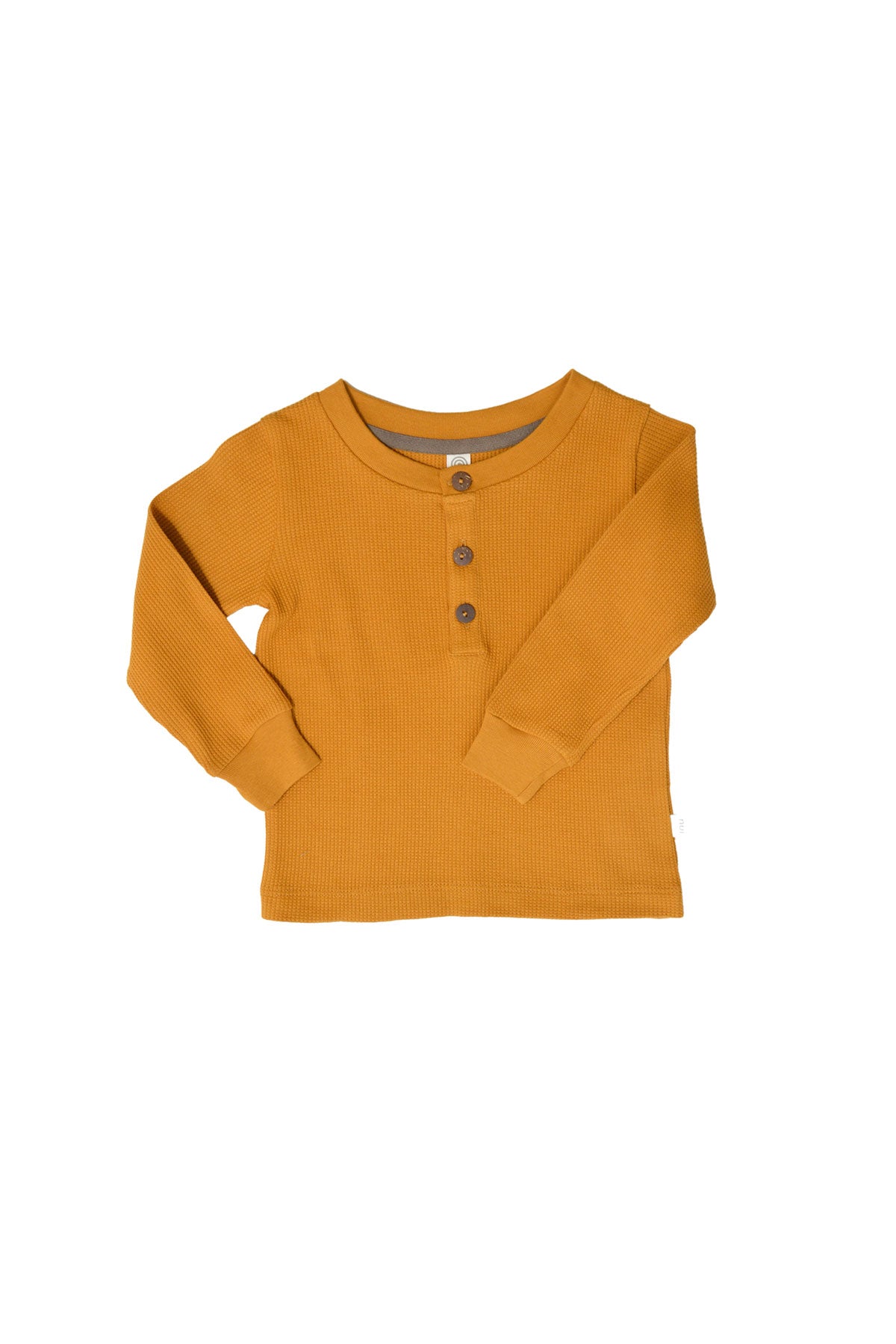 Waffle Baby Henley Bronze