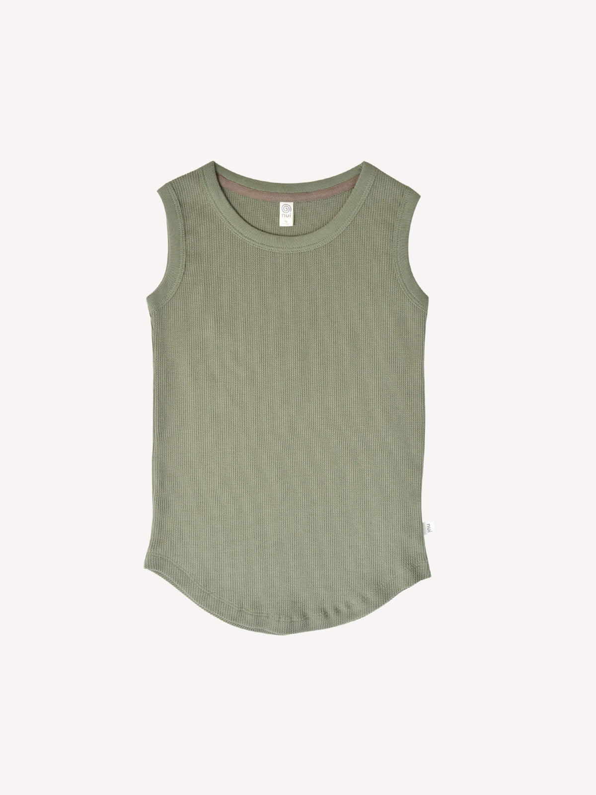 Waffle Singlet Moss