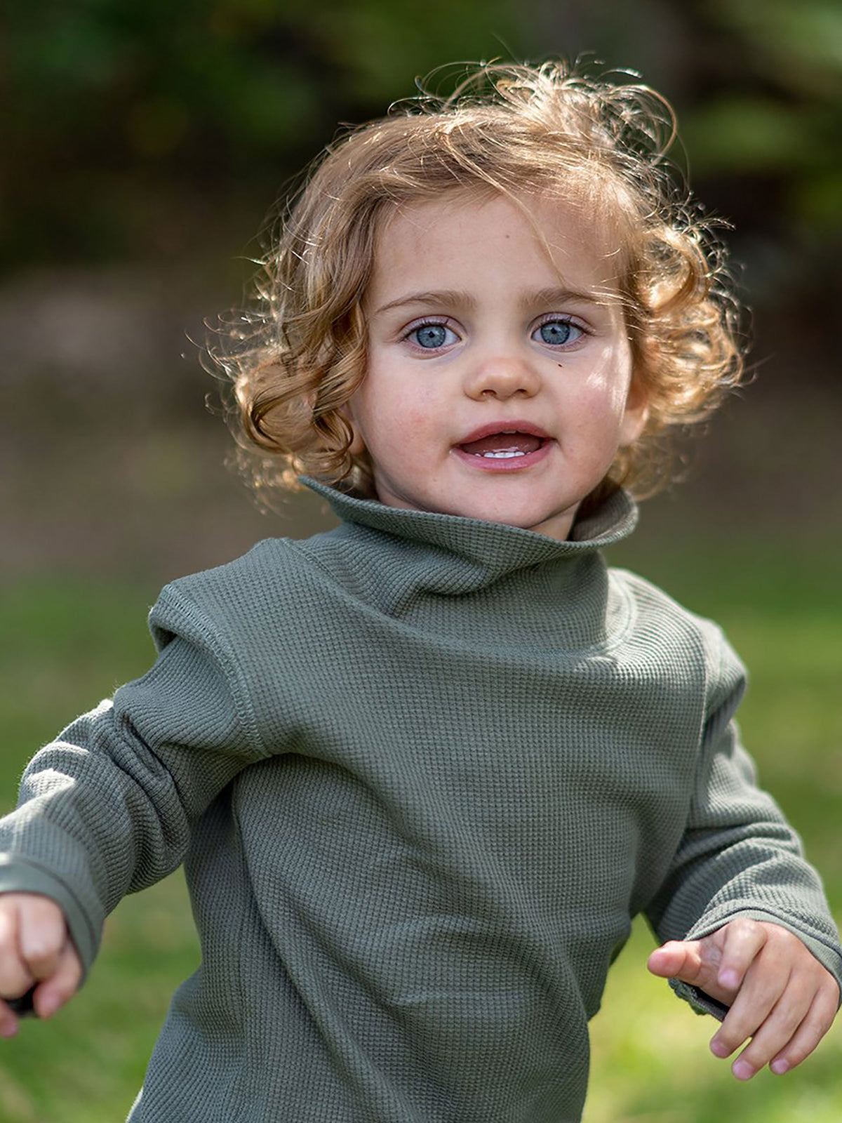 Waffle Baby Skivvy Moss