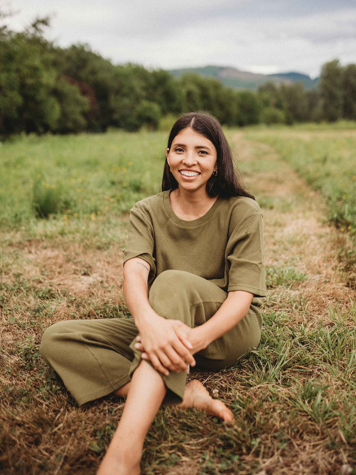 Women's Waffle Tee Avocado