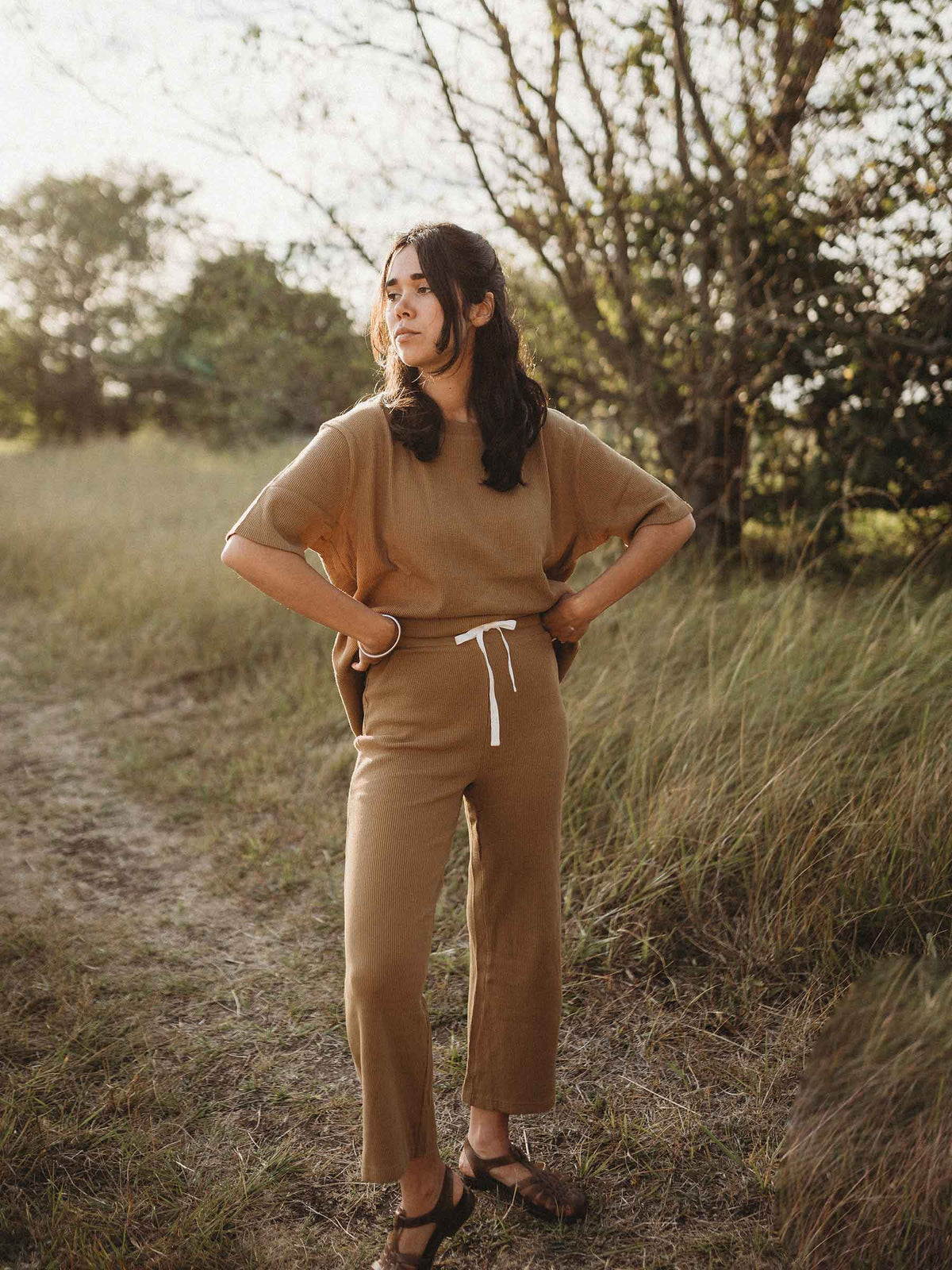 Women's Waffle Culotte Burnish