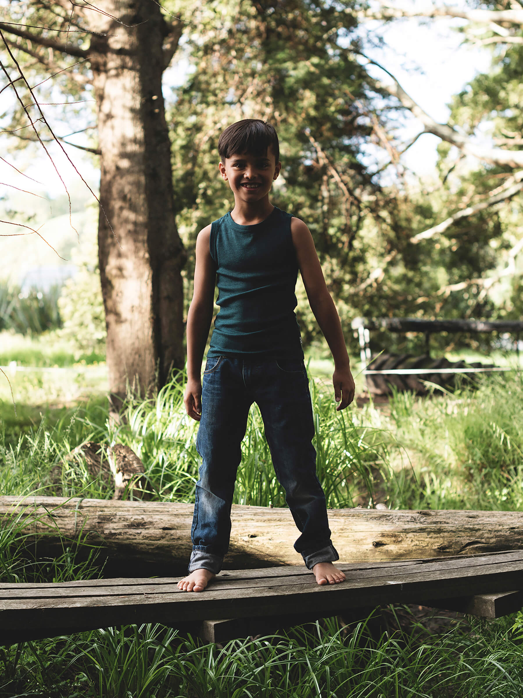 Child MerinoSilk Tank Deep Sea